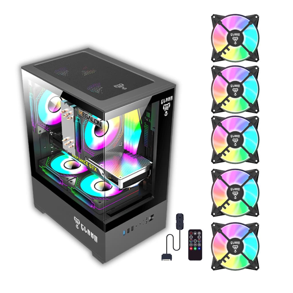 Gabinete Gamer Night Megalon 5 Fan ARGB + Controladora Clanm