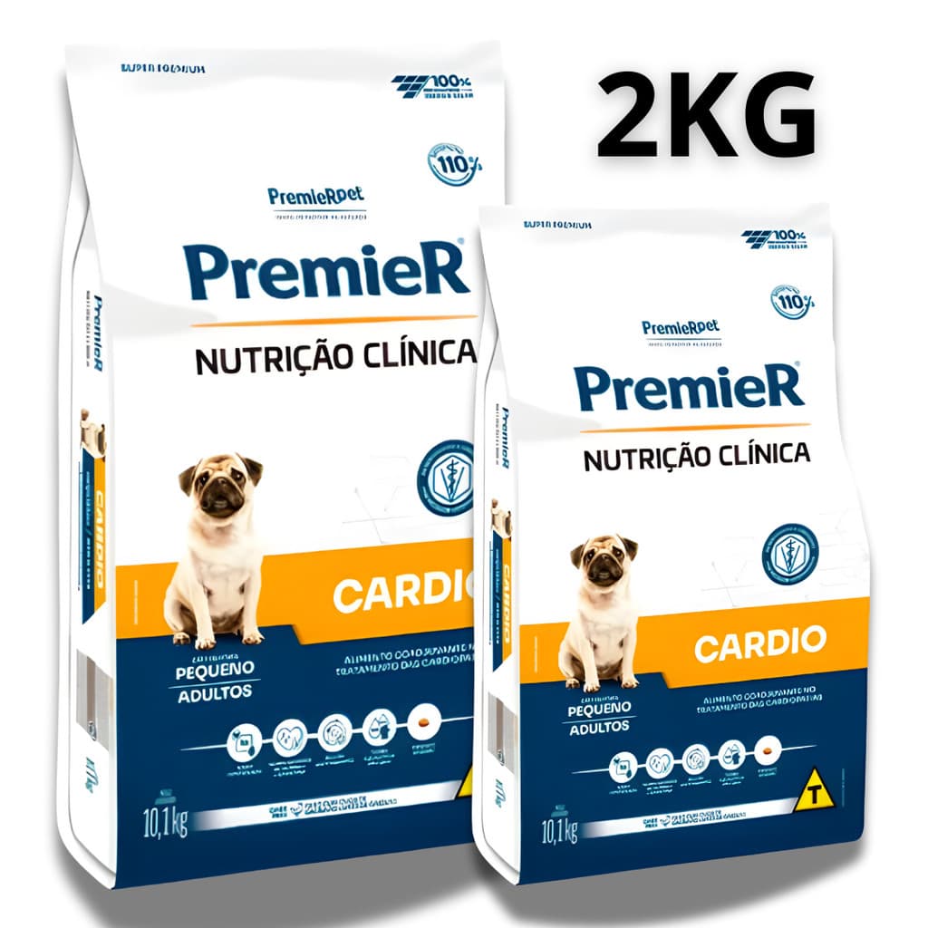 Ração Premier Nutrição Clínica Cardio para Cães Adultos de Porte Pequeno 2kg