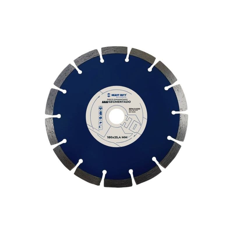 Disco de Corte Diamantado 180X25,4 Segmentado - Heavy Duty