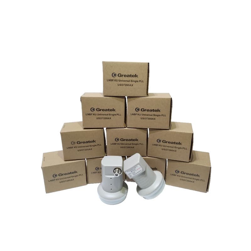 LNB Ku Greatek Simples Universal Monoponto Cor Cinza