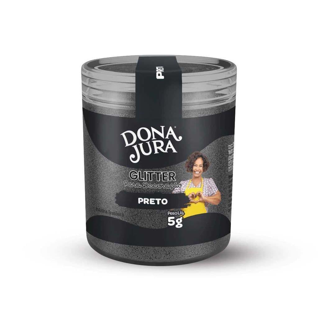 Glitter Para Decoração Preto 5g Dona Jura