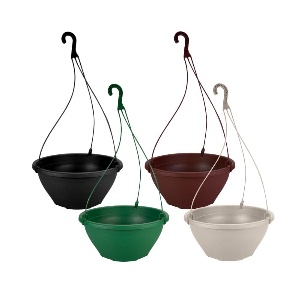 Vaso De Planta Plástico Redondo Versátil Decorativo Com Alça 3,5 Litros Jardim Horta Flores Plantas
