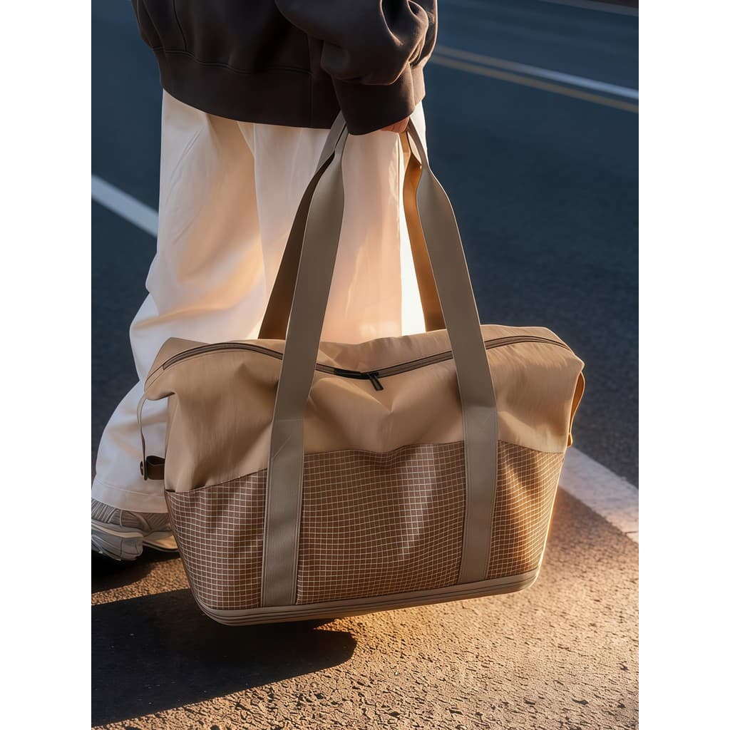 Bolsa de viagem de curta distância, grande capacidade, leve, feminina, bolsa de armazenamento, mala, mochila de alto val