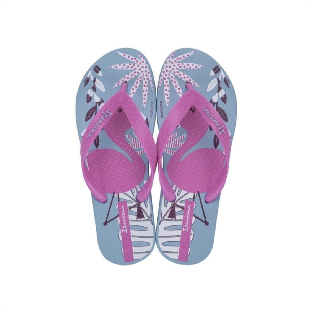 Chinelo Infantil Ipanema Fantasia Azul/Lilás Flamingo 27012