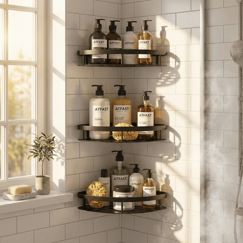 Prateleira Para box Suporte De Shampoo Prateleiras De Banheiro Sem Furo Premium