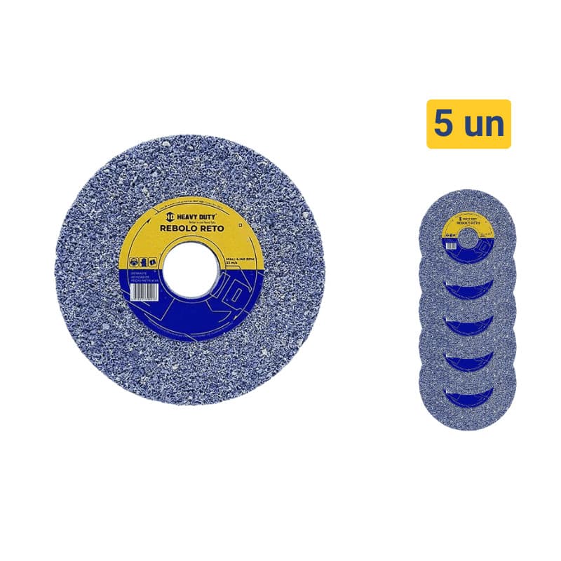 Rebolo Reto 6" X 1" X 1.1/4" #46 - 5 Peças - Heavy Duty
