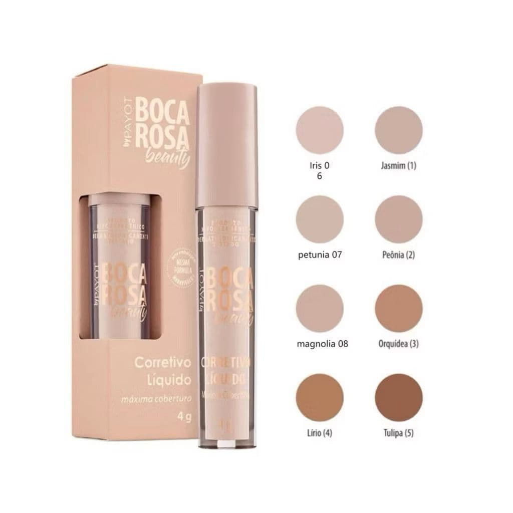 Corretivo Líquido Boca Rosa Beauty by Payot – Alta Cobertura, Longa Duração