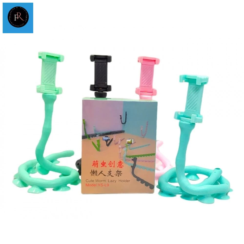 Suporte para Celular YS-L9- Cobrinha Suporte para celular maleável com ventosas