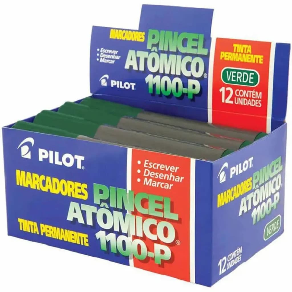Pincel Atômico Verde 1100-P 12 Un. Pilot