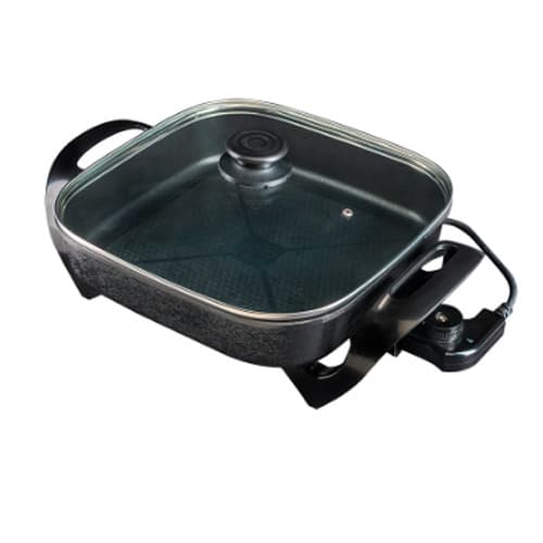 Panela Elétrica Mangiare apeq01i-02 preta quadrada 30cm 1500w 220v Agratto