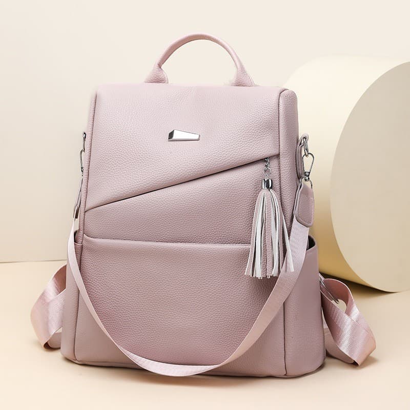 Modelo 2258 Bolsa feminina de PU  à prova d’água e antifurto  ideal para escola trabalho e viagens.