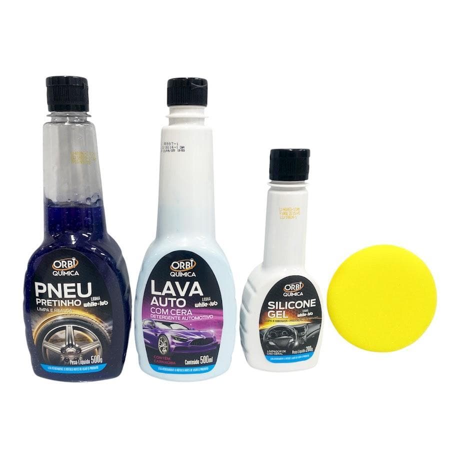 Kit Limpeza Automotiva Car Care Novo Orbi 3 Produtos