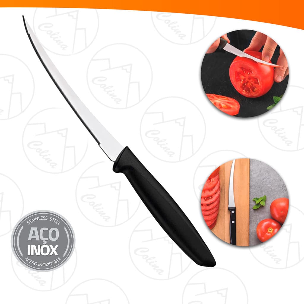 Faca Para Tomate Legumes Chef Profissional Aço Inox 5''