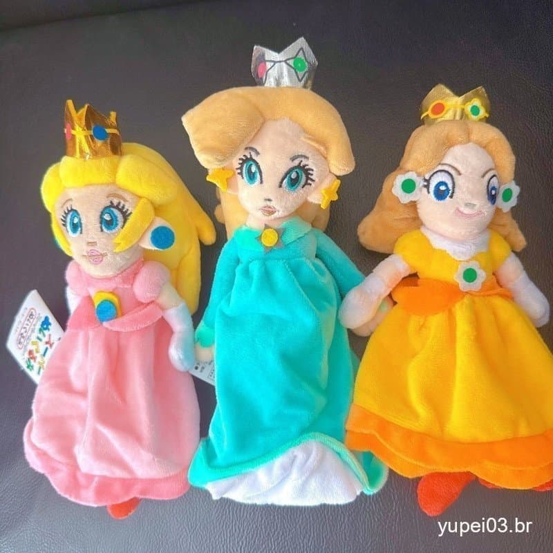 1 Pçs 23cm Super Mario Bros Princesa Pêssego Pelúcia Margarida Toadette Rosalina Brinquedos Noivo Animal Boneca Presente