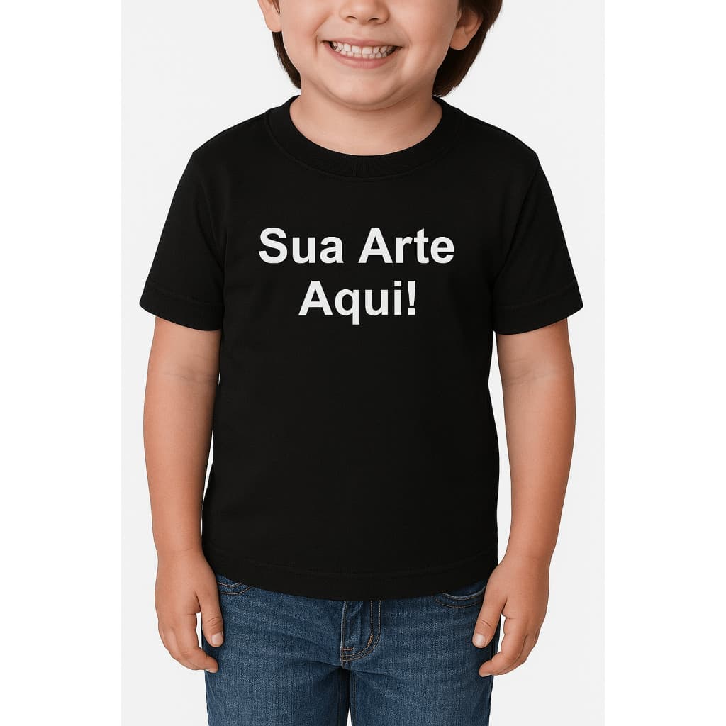 Camiseta Blusa Infantil Criança 100% Algodão Com Frase Logo Foto Desenhos Festa Aniversário Lembrancinha