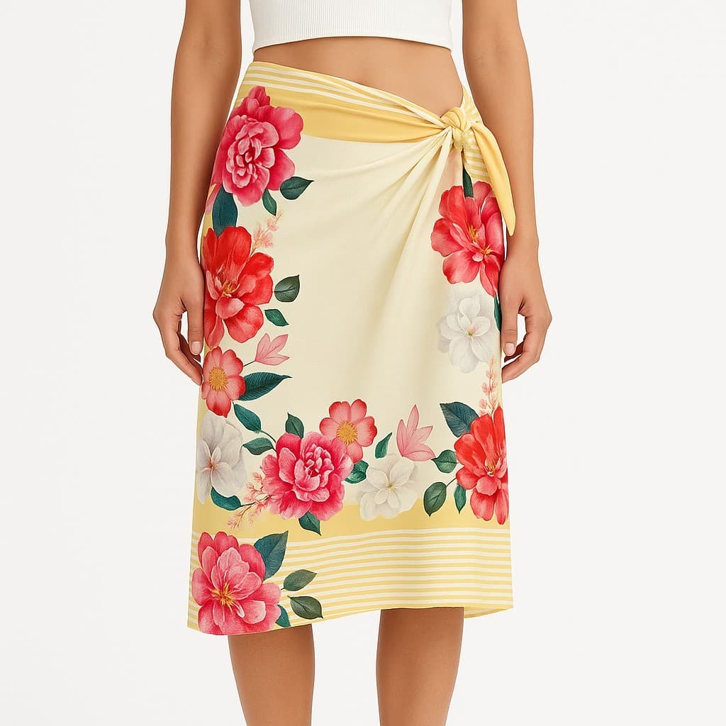 Pareô Canga Saida de Praia Estampado 1,45m  – Leve, versátil e perfeito para o verão