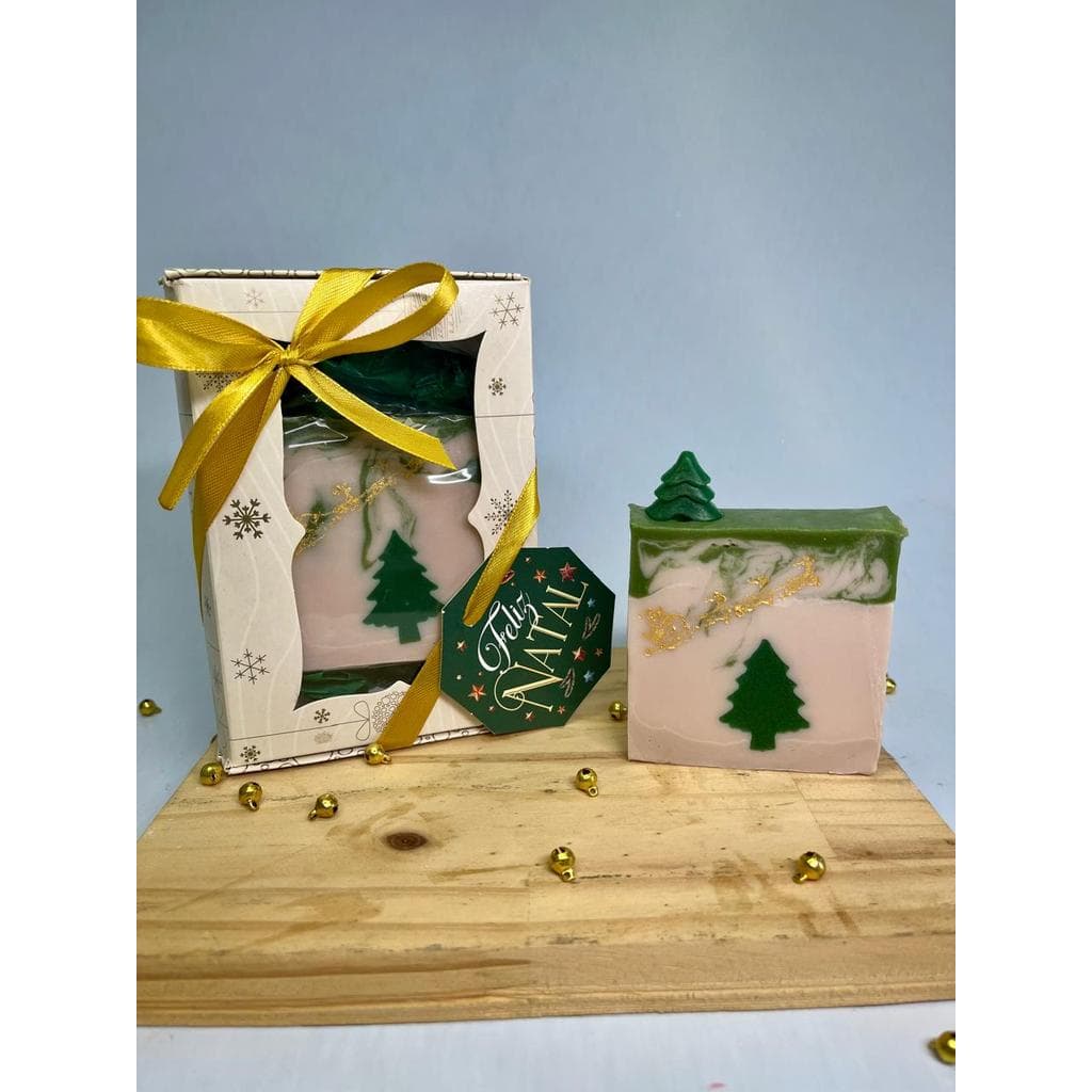 Presente Especial de Natal Sabonete Vegetal Natalino Pinheiro
