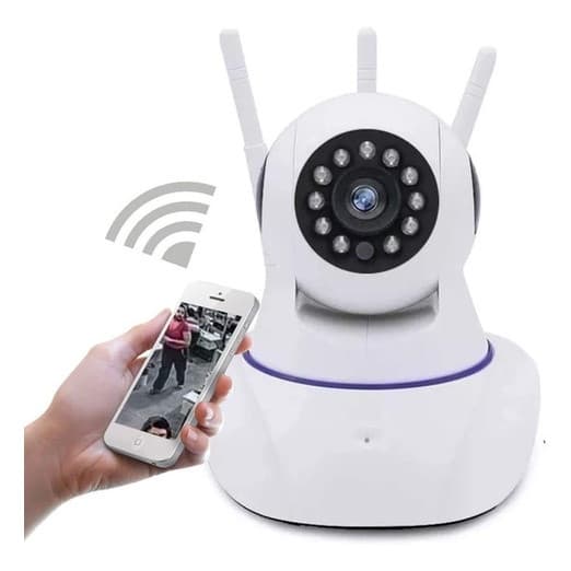 Câmera IP Robozinho 3 Antenas, Full HD, Visão Noturna 360º e Áudio via Yoosee.
