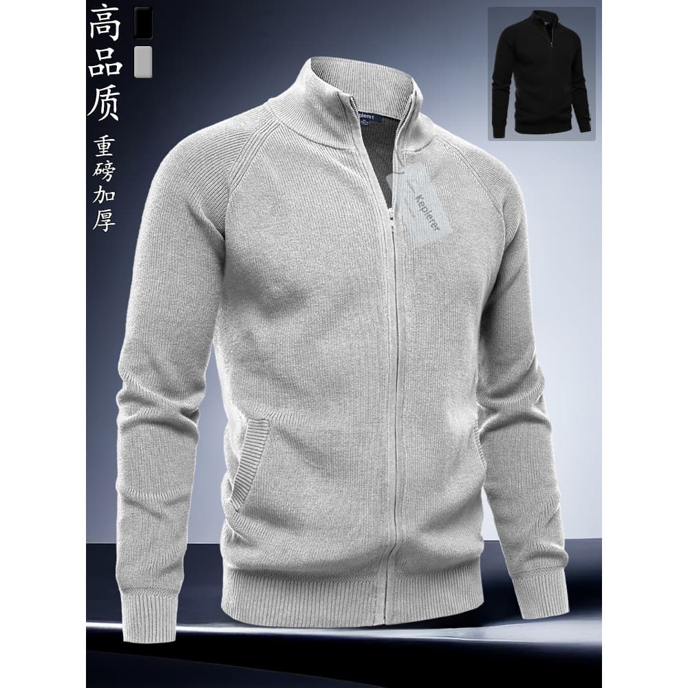 Malhas masculinas de alta qualidade 2025 novo estilo outono inverno camisola na moda jaqueta pesada espessada quente mag