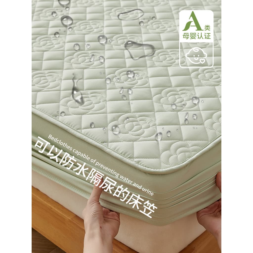 Lençol de cama à prova d'água classe A, peça única, acolchoado, grosso, escovado, Simmons, capa protetora, à prova de po