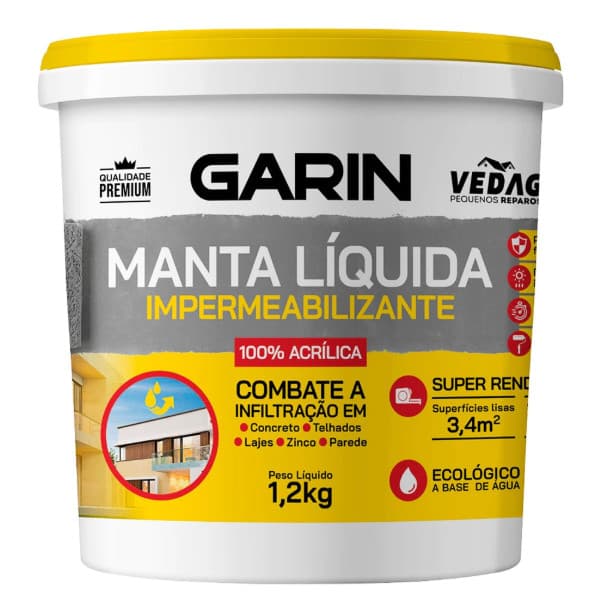 Manta líquida Premium Impermeável Branco 1.2 KG GARIN
