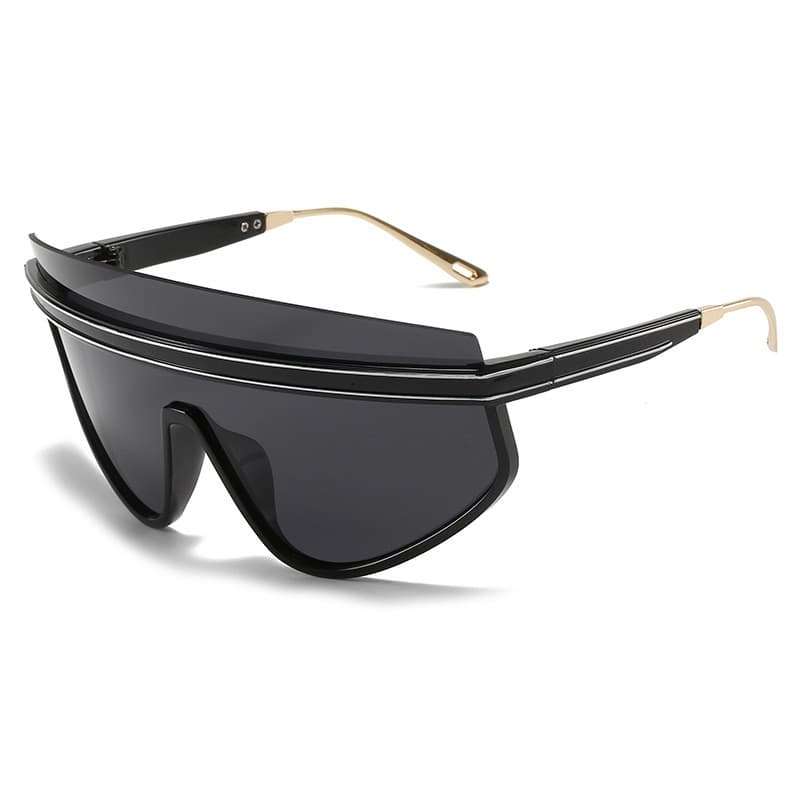 Óculos de Sol Punk Unissex Transparentes de Peça Única, Óculos de Sol Oversized Masculinos, Óculos Y2k, Sol Oculos--*&**
