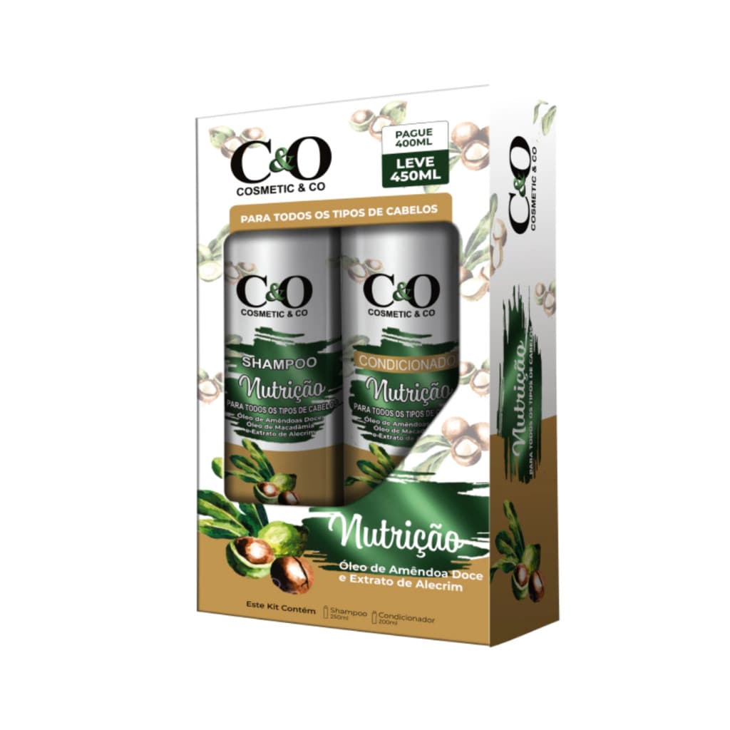 Kit 2 em 1 Shampoo 250ml + Condicionador 200ml Nutrição C&O