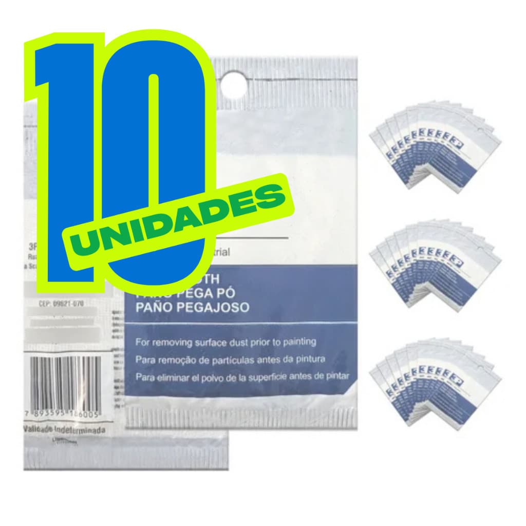 10 PANOS PEGA PÓ POEIRA LIMPEZA AUTOMOTIVA PINTURA TACK CLOTH