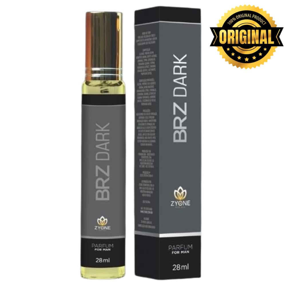 Brz Dark Zyone Cosméticos Masculino Parfum 28ml Alta Fixação Essência Premium