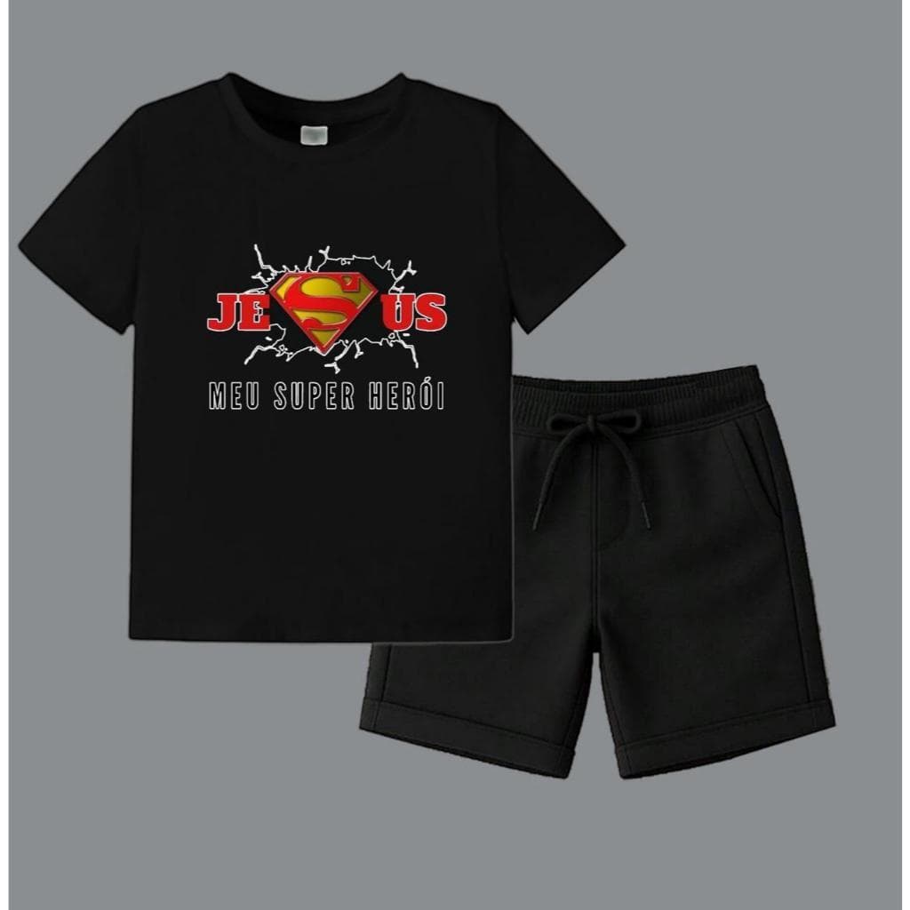 Conjunto Infantil Masculino Camiseta e short Varias estampas JMSH