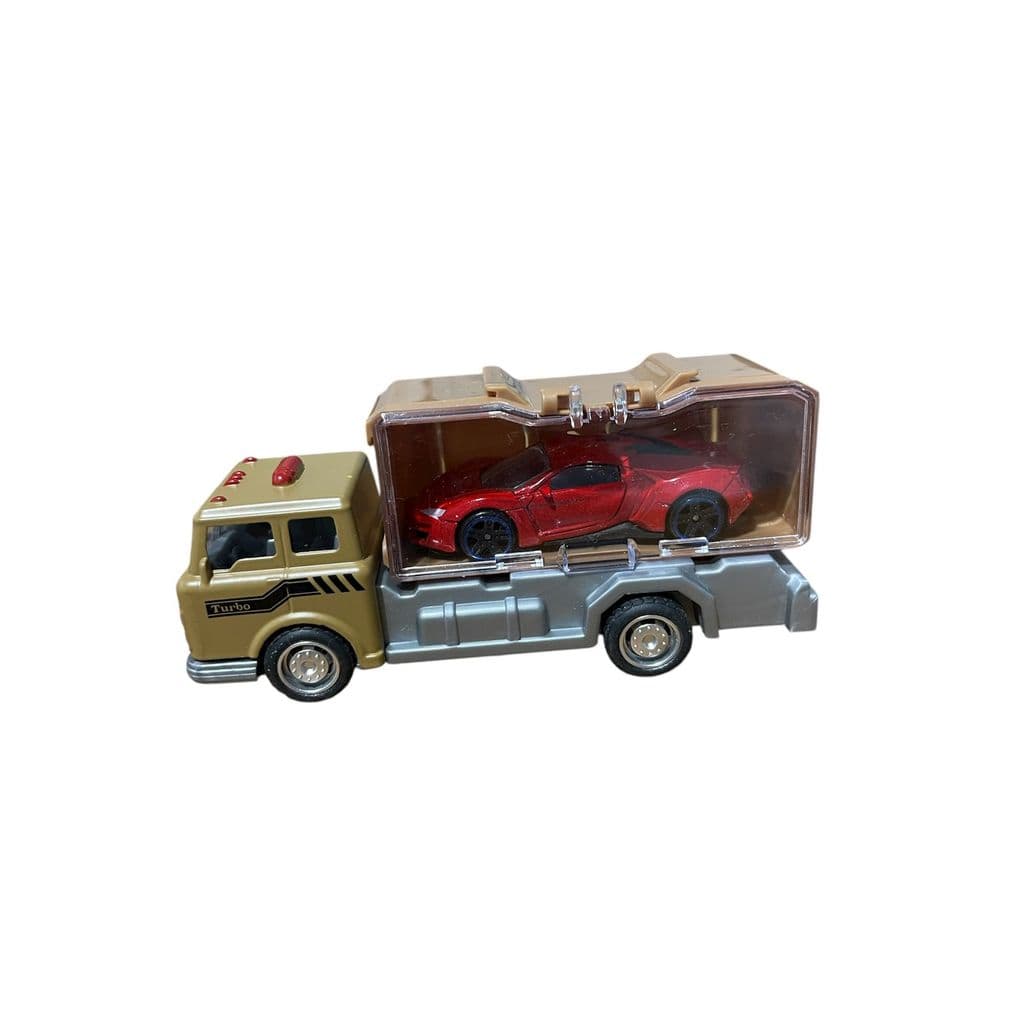Caminhão Cegonha Acompanha Carrinho – Metal Detalhes Realistas