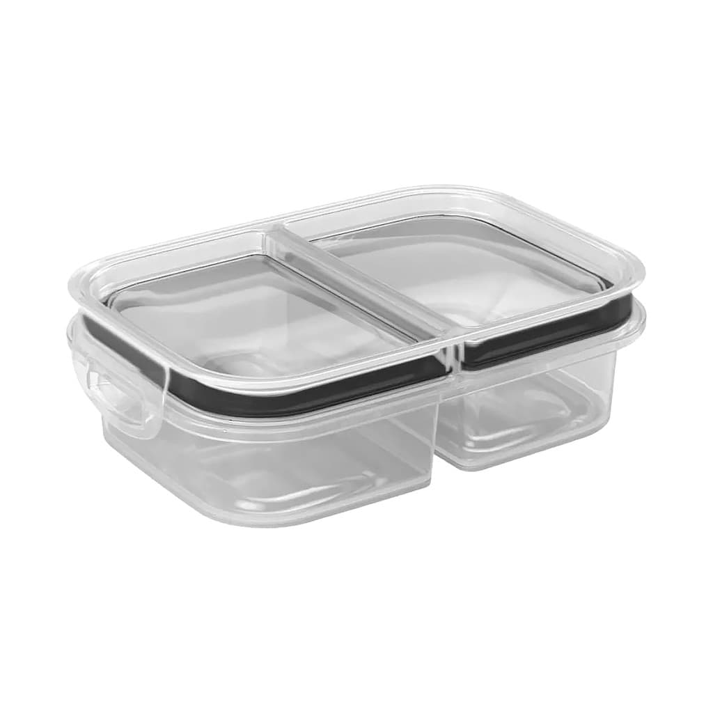 Marmita Plasútil Trava Mais 2 Div 510ml Hermética BPA Free Freezer e Micro-ondas B4 PRETO