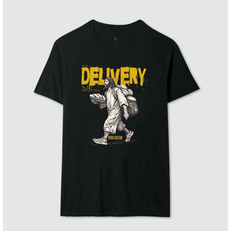 [Camiseta Premium em Algodão Puro]CC CAMISETA "PÃO DA VIDA" 100% Algodão Fio 30.1 Jesus Delivery
