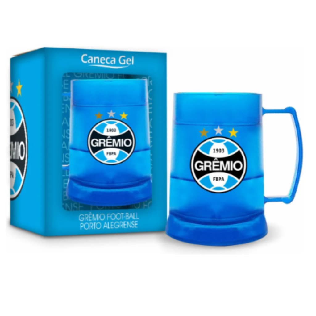 Caneca Gel 300ml Isolante Chopp Grêmio