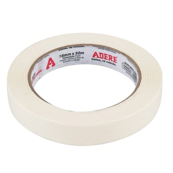Fita Crepe Uso Geral 18mm x 50 metros Adere