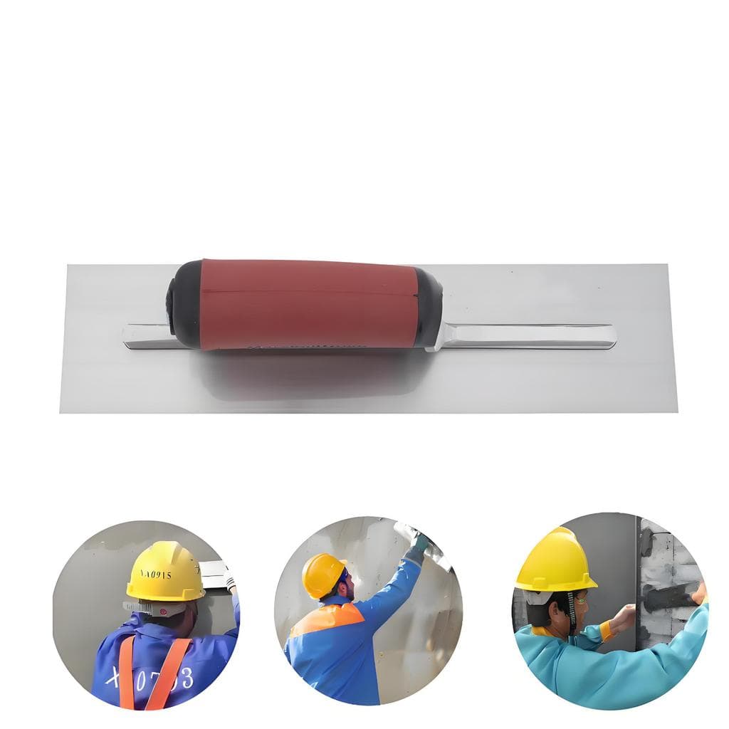 Espátula quadrada de aço inoxidável rígido, espessura 0.8 mm, adequada para reboco, enchimento de costura, parede e solo