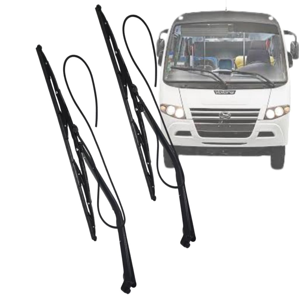 Kit Haste Palheta Esguincho Limpador Parabrisa MICRO Onibus MARCOPOLO Volare A5 A6 A8 V8 W8 W9 DW9 FLY