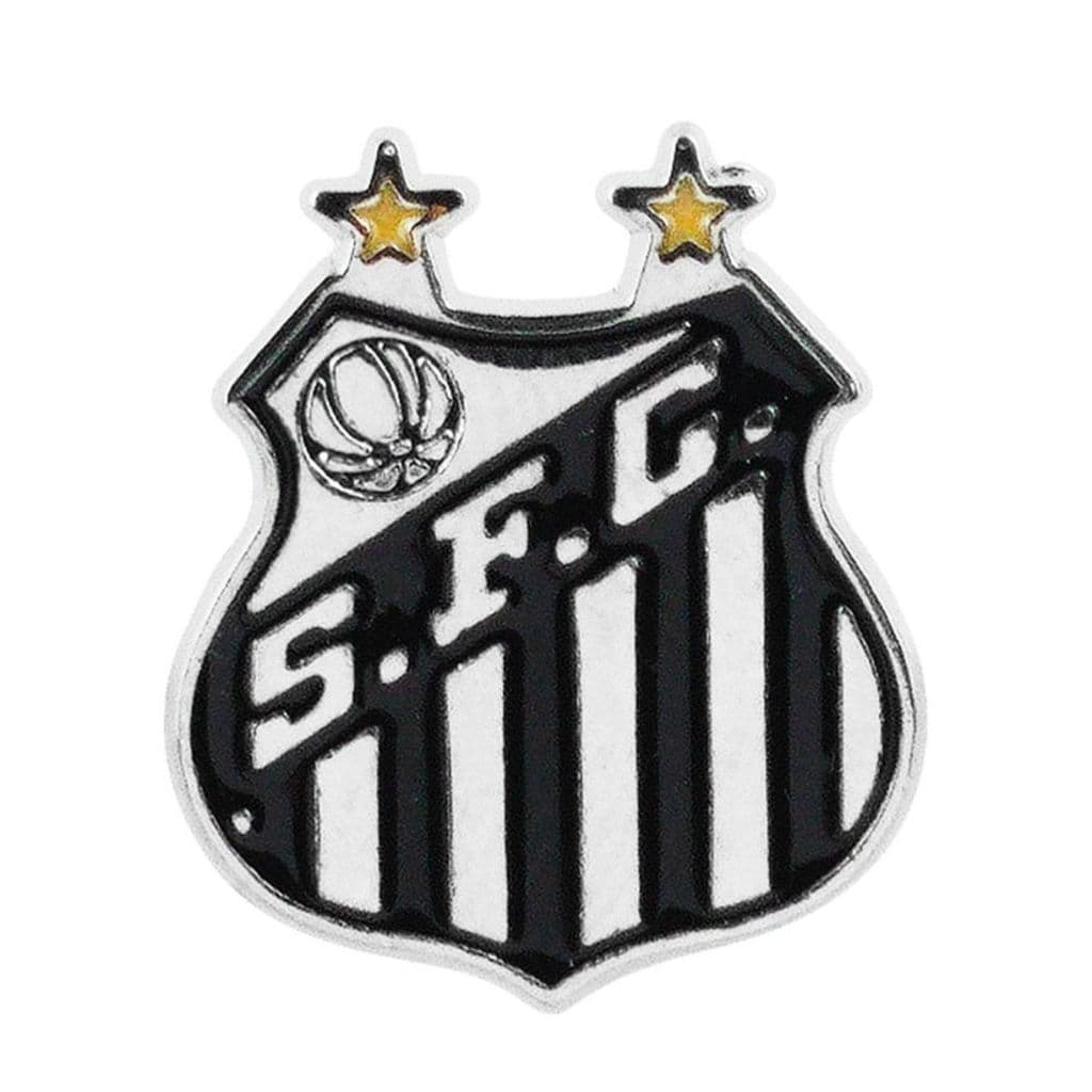 Broche Botton Pin Metal Escudo Time 2.3x2cm - Santos