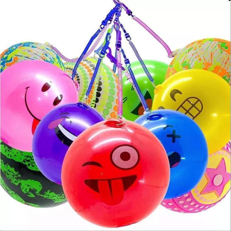 Kit 1 a 20 Bolas Pula Pula Poing Poing com Cordão e Mola – Brinquedo Infantil Divertido