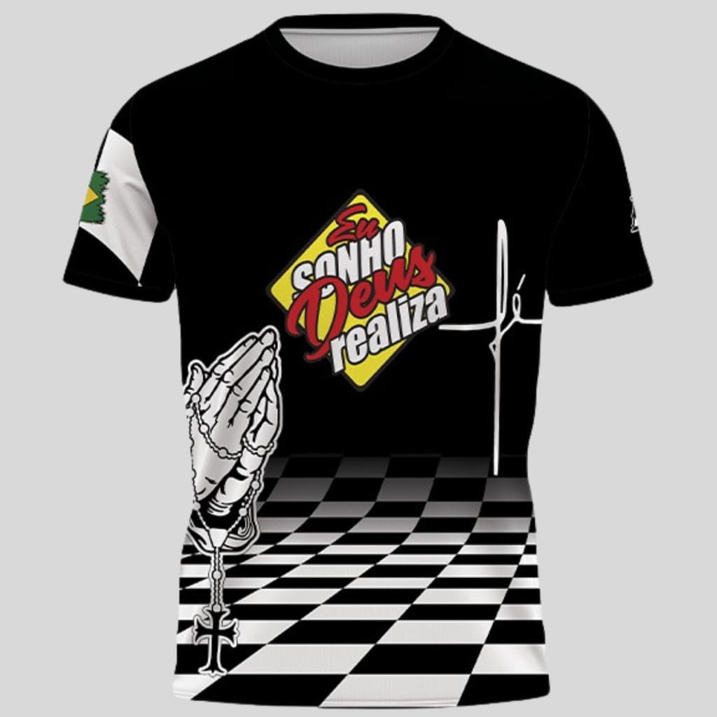 Camiseta Scania Camisa Caminhoneiro Eu Sonho Deus Realiza Dry Fit Premium