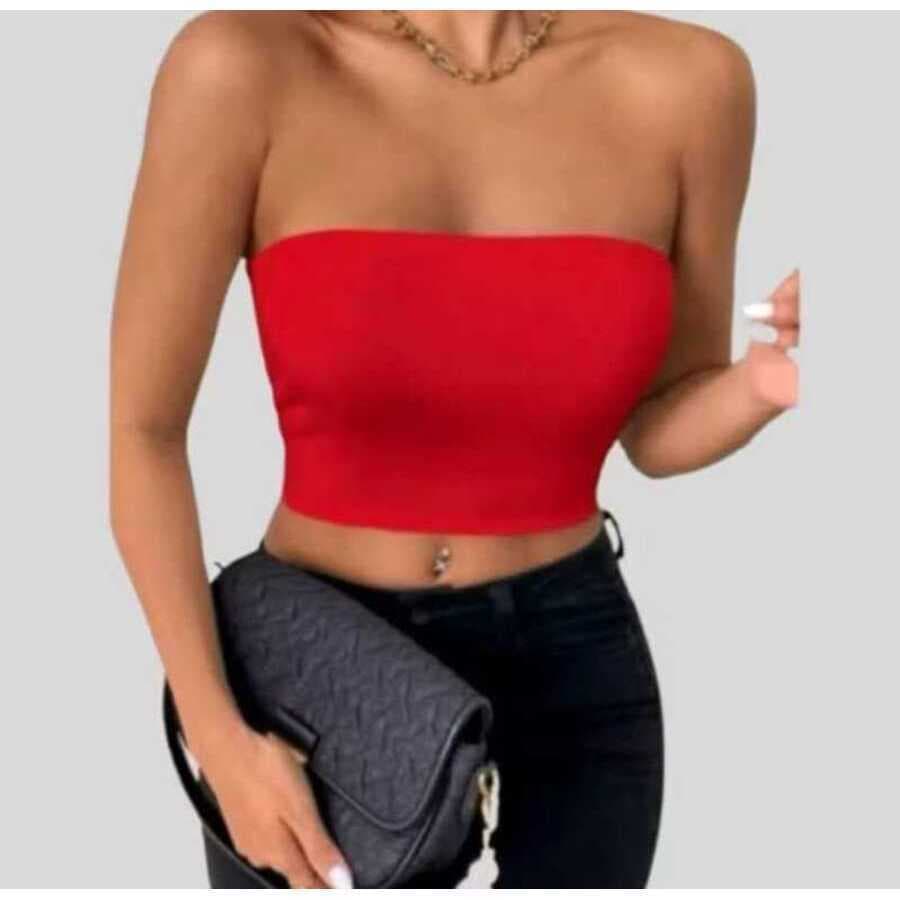 KIT 5 Tops Tubinho Blogueirinha Tomara que Caia para Arrasar Promoção
