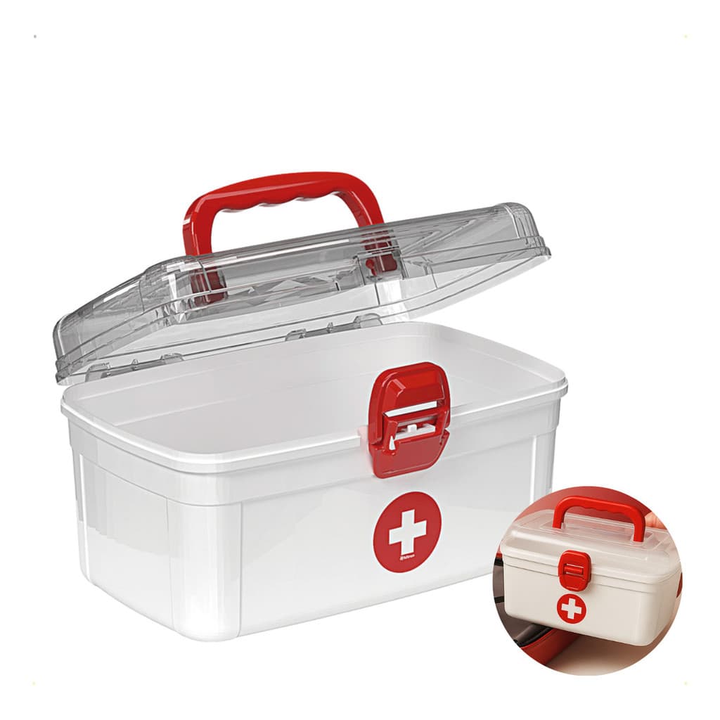 Maleta de Medicamentos 2,8 L Nitron — ideal primeiros socorros, com alça resistente, design médio e compartimentos