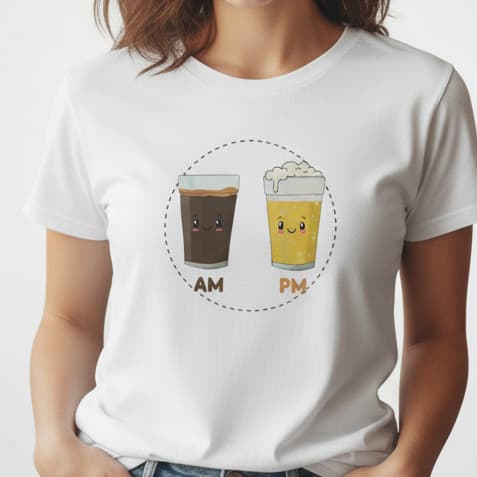 Camiseta T-shirt Café Cerveja Engraçado Feminino 100% Algodão Blusa Tumblr Meme