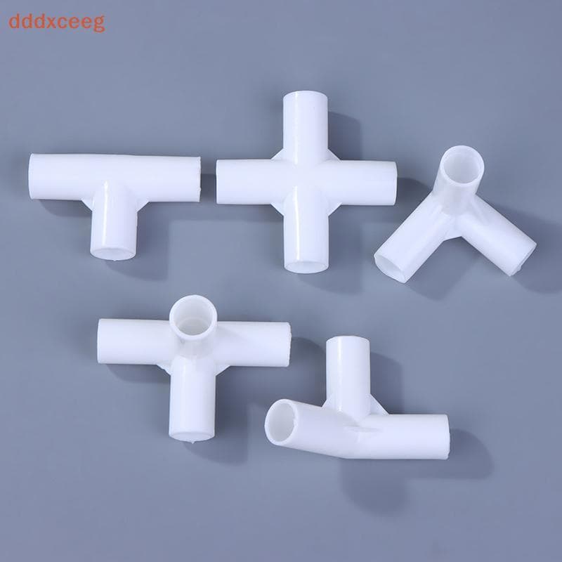 [dddxceeg] 10 Pcs 12mm Tubo Branco De Plástico Conector DIY Prateleira Tenda Encaixe De Junta Fixa Tee Cotovelo Reto De
