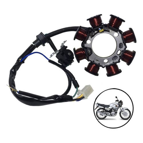 Estator Magneto Yamaha Ybr125 2006 a 2009 / Factor125 2009 2010 modelo original novo