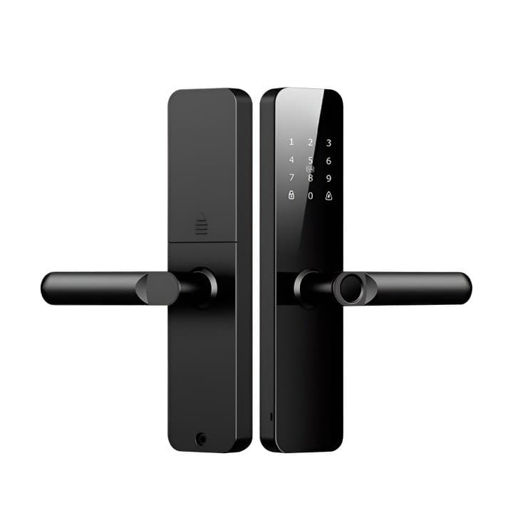 Fechadura Eletrônica Digital Wifi Tuya 6 em 1 com APP, NFC, Biometria, Senha Touch, Chave e Tag