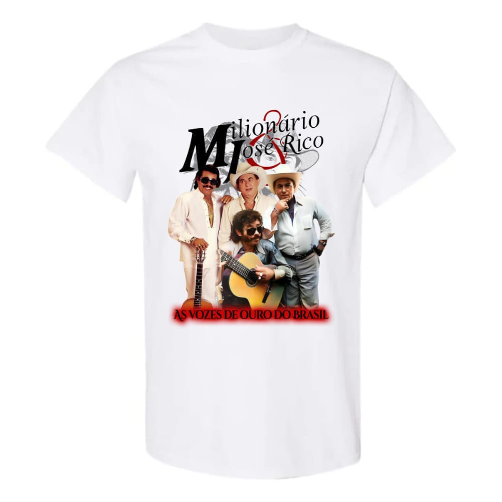 Camiseta Camisa Blusa  Cantor Milionario Jose Rico Unissex Estampas em DTF.