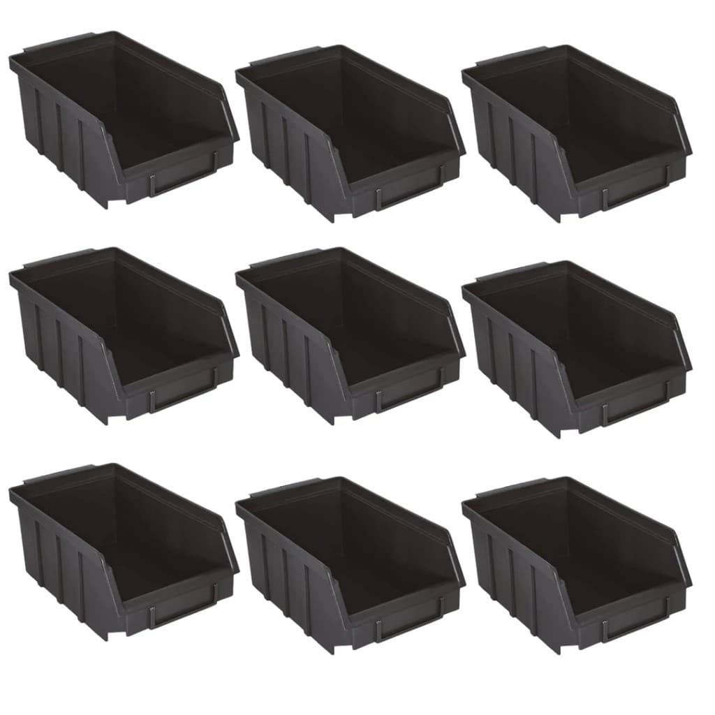 Kit Com 9 Gaveteiros de Plástico Bin N° 3 Empilhavel Organizador Prateleira Multiuso Ferramentas