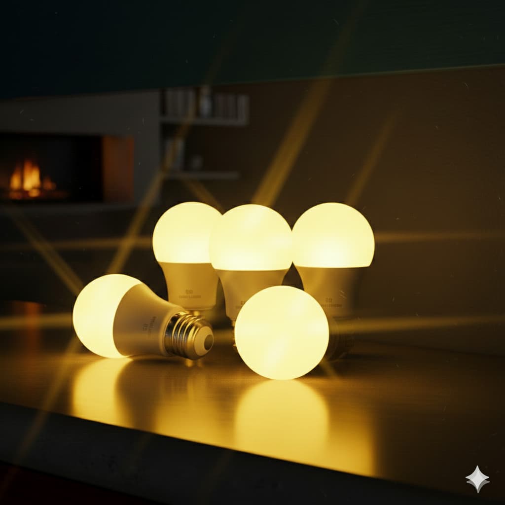 Kit 5 lâmpada de led/ lâmpada amarela/ 9W ou 7W 3000k Bivolt/ lâmpadas de led para casa / iluminação