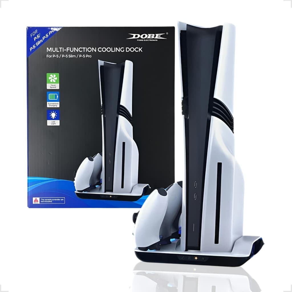 Multifuncional Base Carregador De Controle Suporte Console Cooler PS5/PS5SLIM/PS5PRO Dobe TP5-05102